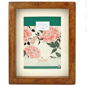 FLOWER HOME NWT drew barrymore rectangle wood wall hanging single picture frame
